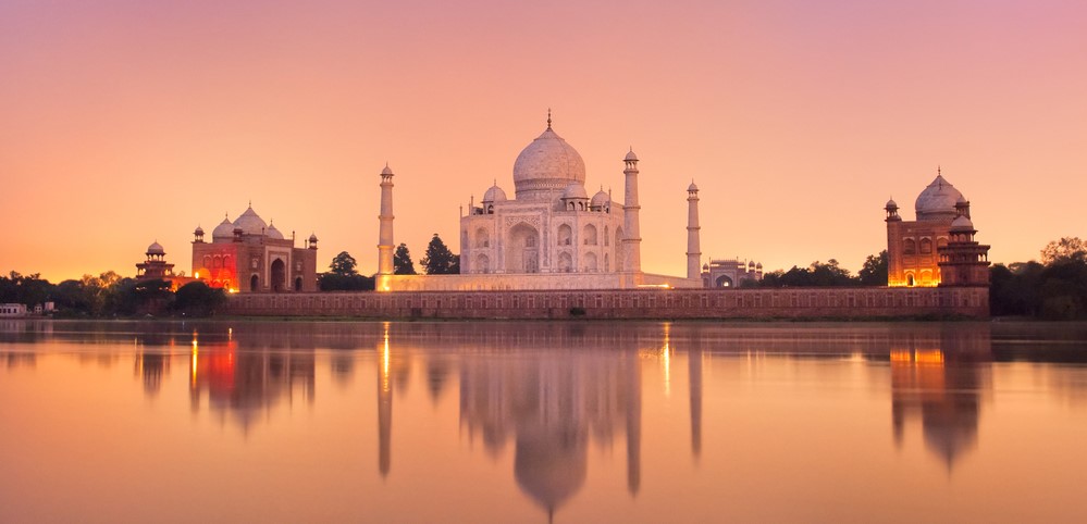 Taj Mahal i India Gyldne Triangel