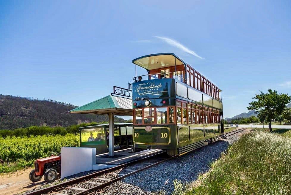 vintoget i sør-afrika winetram in south africa vinsmaking FlipFlopTraveller